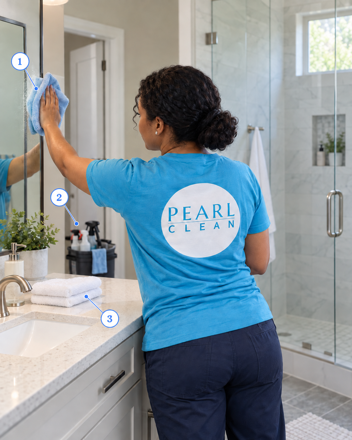 How Pearl Clean works: book online, we clean to a 40-point checklist, then you relax and pay after